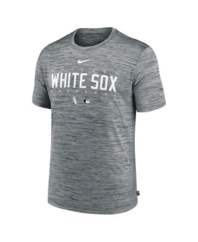 Chicago White Sox Nike Women's Authentic Collection Early Work Tri-Blend T- Shirt - Heather Charcoal