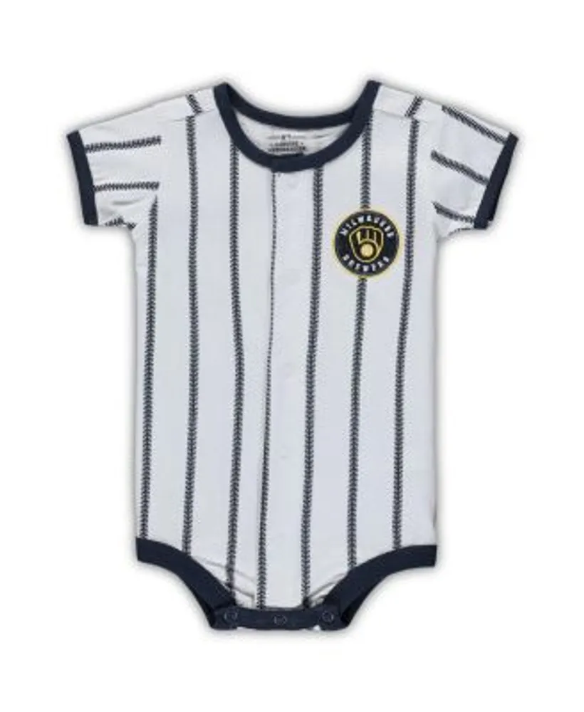 Outerstuff Newborn White/Navy New York Yankees Power Hitter Short