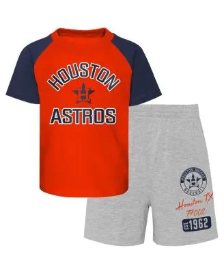 Outerstuff Infant Boys and Girls Powder Blue Heather Gray Toronto Jays  Ground Out Baller Raglan T-shirt Shorts Set