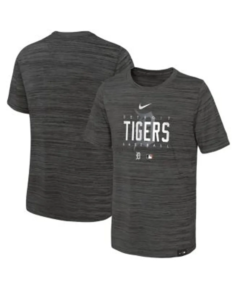 Youth White/Navy Detroit Tigers V-Neck T-Shirt