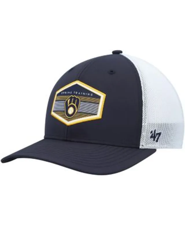 47 Brand Men's Navy, White Houston Astros Spring Training Burgess Trucker  Snapback Hat