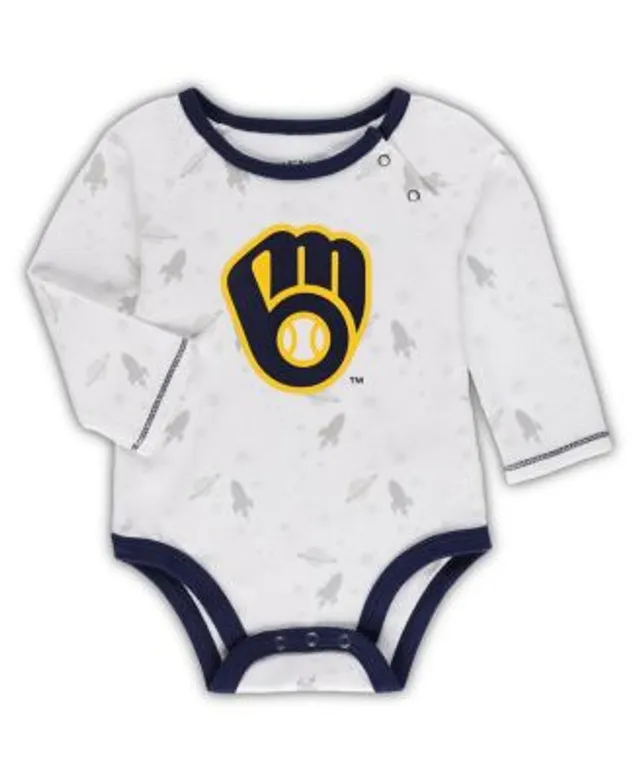 Outerstuff Newborn and Infant Boys and Girls White Houston Astros  Three-Piece Play Ball Raglan Bodysuit, Booties and Bib Set - Macy's