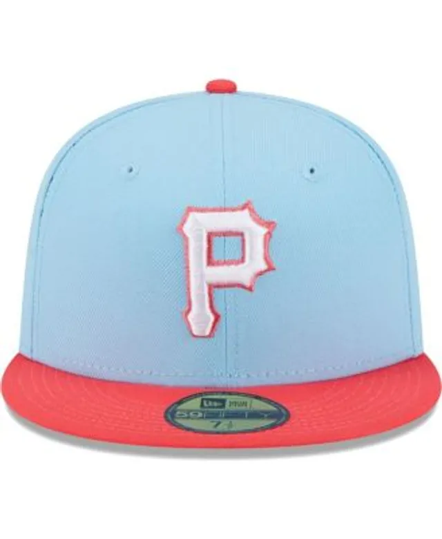 New Era Men's Cream and Light Blue Cincinnati Reds Spring Color Two-Tone 59FIFTY  Fitted Hat