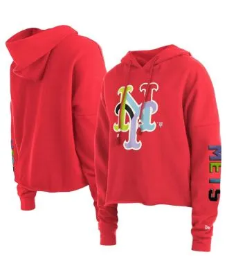 New Era St. Louis Cardinals Women's Red Fashion High Hip Pullover Hoodie