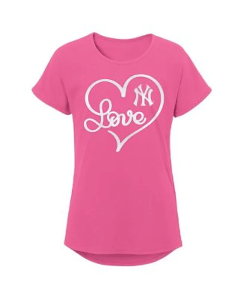 Outerstuff Girls Youth Pink New York Yankees Lovely T-shirt