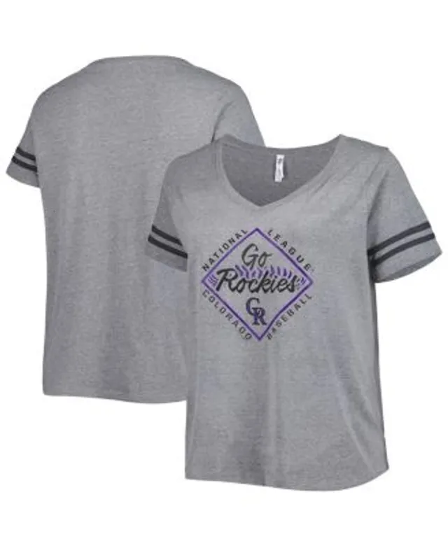 Men's Gray Colorado Rockies V-Neck Jersey 