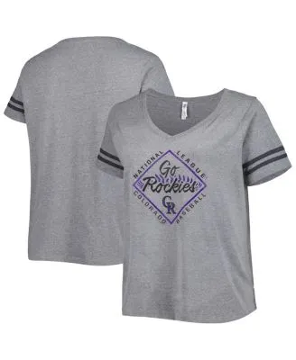 Women's Fanatics Branded Black Colorado Rockies Core Team Lockup Long  Sleeve V-Neck T-Shirt