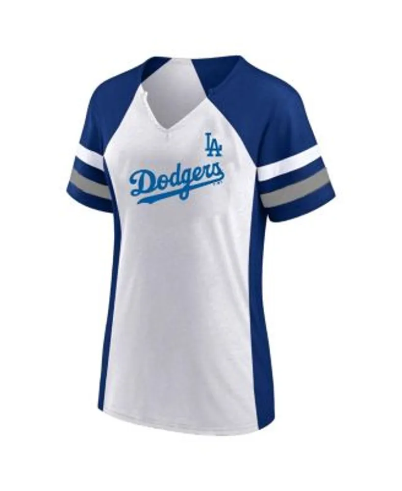 Womens Royal Los Angeles Dodgers Plus Size Raglan T-Shirt