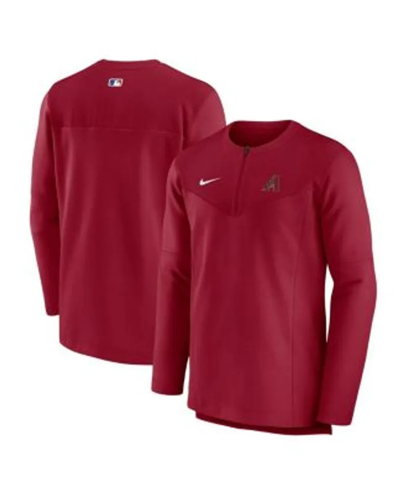 Nike Men's Red Arizona Diamondbacks Authentic Collection Game Time  Performance Half-Zip Top