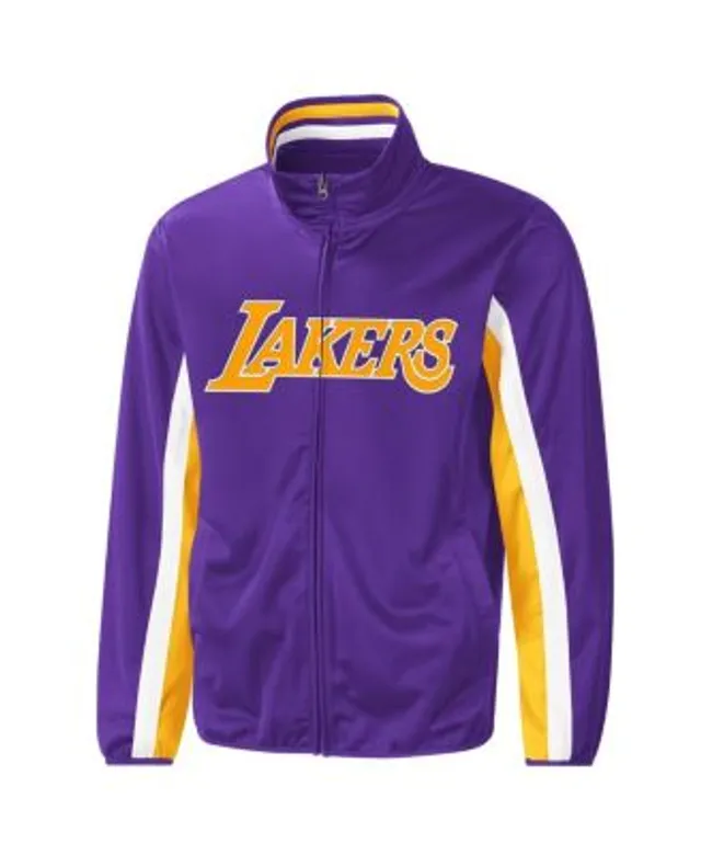 Men's Starter Purple Los Angeles Lakers The Captain II Full-Zip Varsity  Jacket