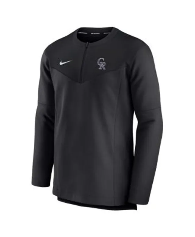 Men's Nike Black New York Mets Authentic Collection Game Time Performance Half-Zip Top Size: Small