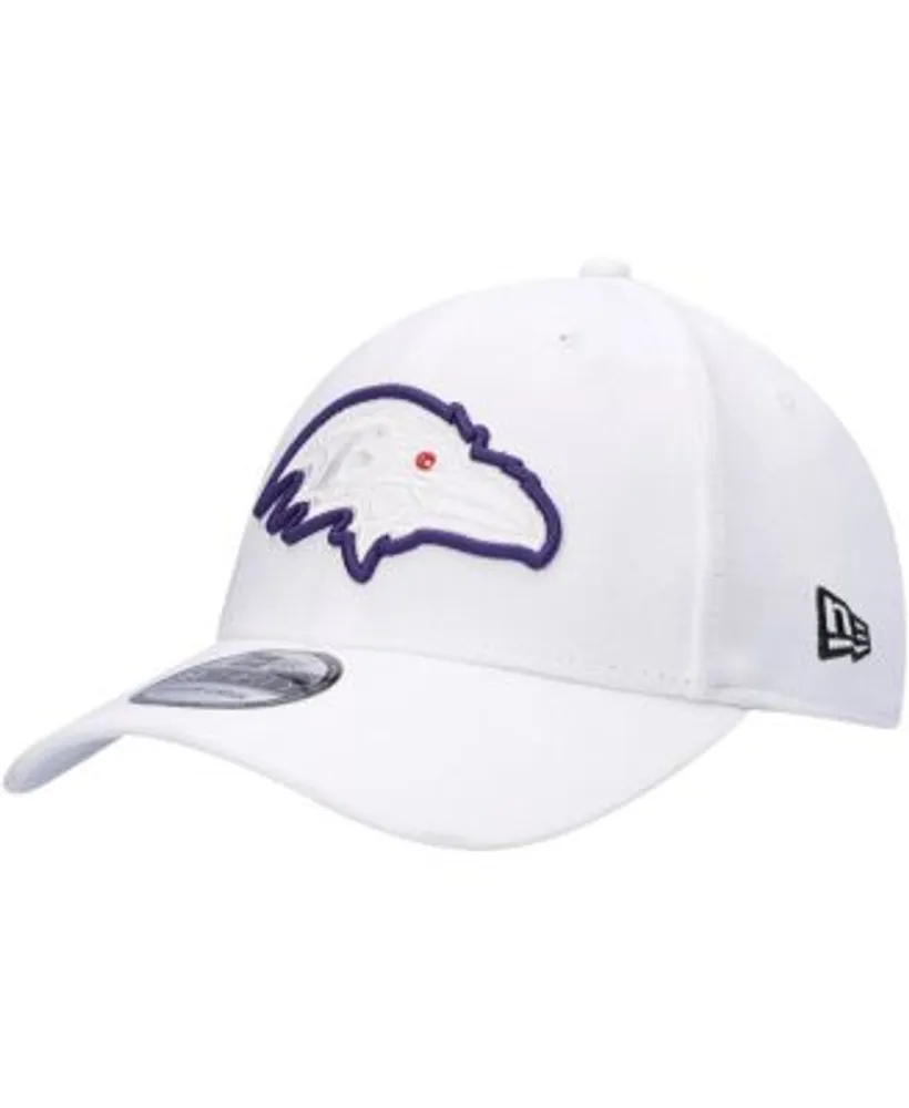 New Era Men's White Baltimore Ravens Omaha Low Profile 59FIFTY Fitted Hat