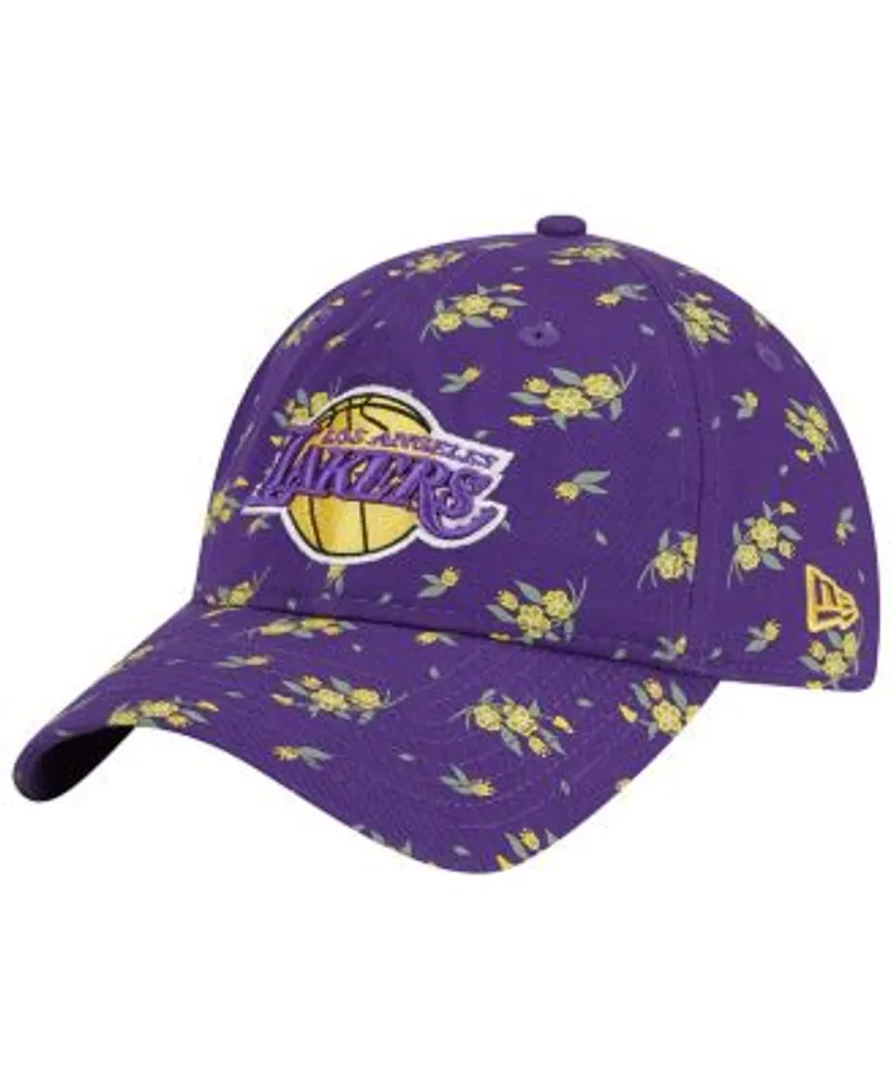 New Era Women's Purple Los Angeles Lakers Bloom Print 9Twenty Adjustable Hat