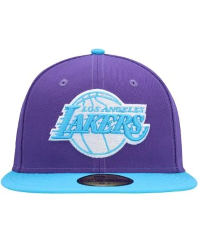 New Era Men's Purple Los Angeles Lakers Camo Undervisor Laurels 59FIFTY  Fitted Hat