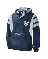 Starter New York Yankees Hooded Nylon Full-Zip Jacket S / Yankees Navy Mens Sportswear