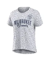 Milwaukee Brewers New Era Women's Colorblock T-Shirt - White