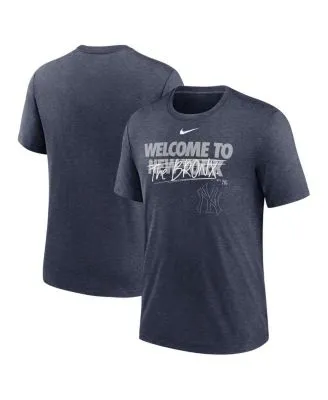 New York Yankees Under Armour Stripe Logo Tri-Blend T-Shirt