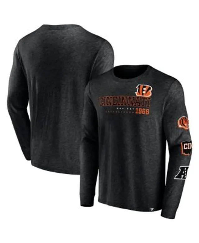 Men's Fanatics Branded Heathered Gray/Black Cincinnati Bengals Two