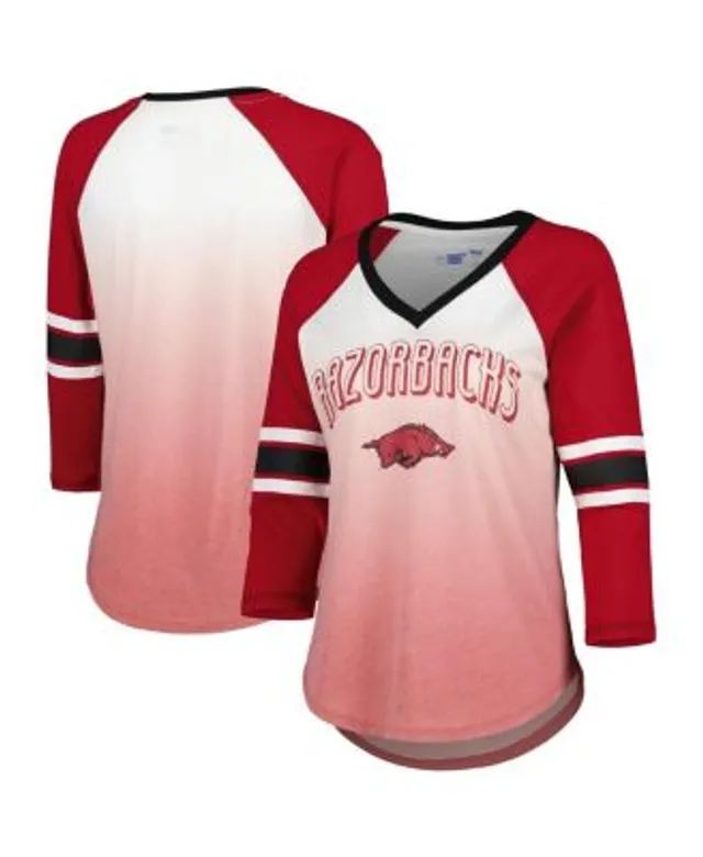 Touch Women's Red and White St. Louis Cardinals Shortstop Ombre Raglan  V-Neck T-shirt - Macy's