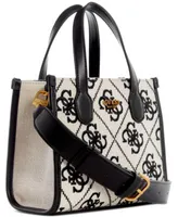 GUESS Silvana Small Monogram Double Compartment Tote