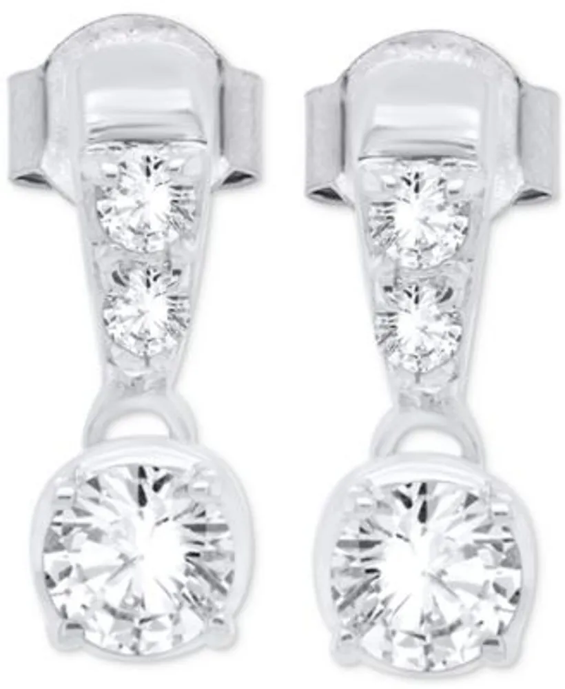 NEW (2) Giani Bernini Cubic Zirconia Leverback & Post Earrings