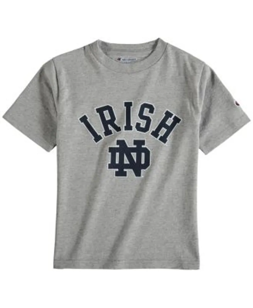 Youth Boys Heathered Gray Notre Dame Fighting Irish Logo T-shirt | Hawthorn Mall
