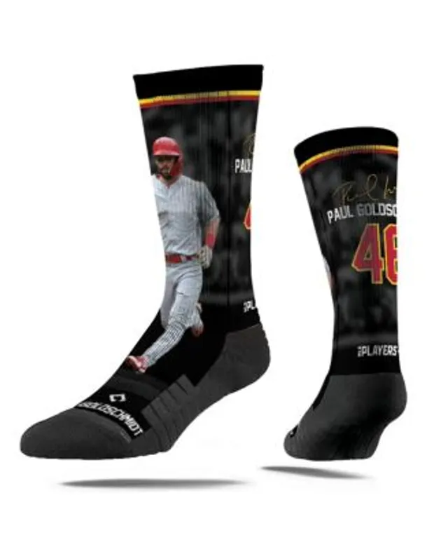 For Bare Feet Adults' St. Louis Cardinals Paul Goldschmidt 46 Record  Breaker Crew Socks