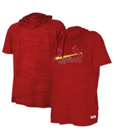 St. Louis Cardinals Stitches Youth Raglan Short Sleeve Pullover Hoodie -  Heather Red