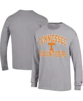 Men's Champion Charcoal Tennessee Volunteers Baseball Stack Long Sleeve T- Shirt