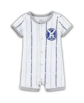 Chicago Cubs Infant Pinstripe Power Hitter Coverall - White