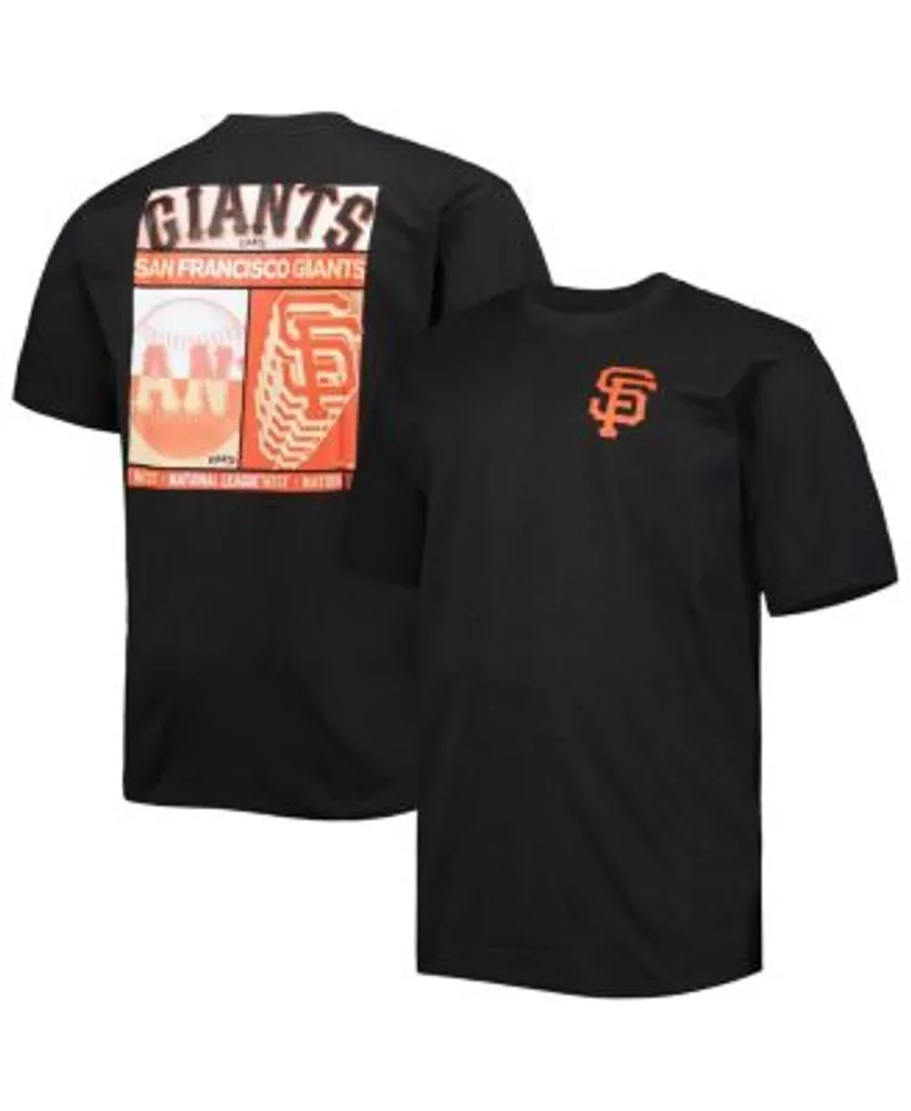 Profile Men's Black San Francisco Giants Big and Tall Two-Sided T-shirt