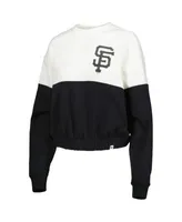 47 Brand Women's White, Black San Francisco Giants Take Two Bonita Pullover  Sweatshirt