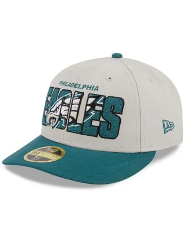 Philadelphia Eagles New Era Lips 59FIFTY Fitted Hat - Midnight Green