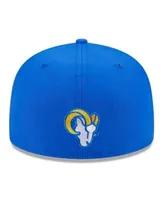 New Era Men's New Era White Los Angeles Rams Omaha Ram Head 59FIFTY Fitted  Hat