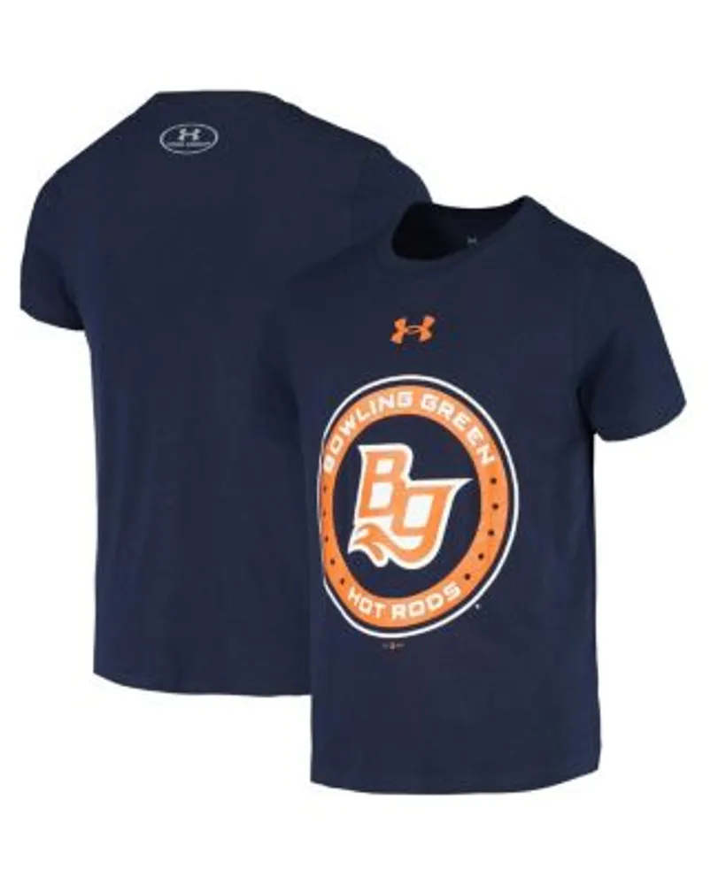 Youth Atlanta Braves Navy Blue Distressed Logo T-Shirt