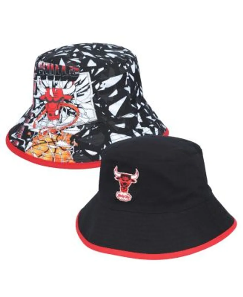Men's Chicago Bulls Mitchell & Ness Black Hardwood Classics Earthquake  Snapback Hat