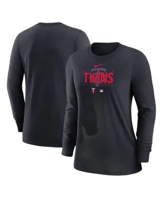 Minnesota Twins G-III 4Her by Carl Banks Women's Lead-Off Raglan 3/4-Sleeve  V-Neck T-Shirt - White/Navy