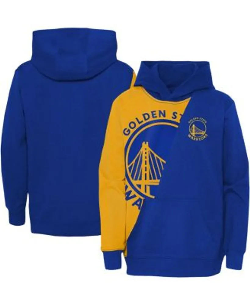 Youth Golden State Warriors Gold/Royal Unrivaled Split Pullover Hoodie