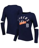 Detroit Tigers Touch Women's Formation Long Sleeve T-Shirt - Navy