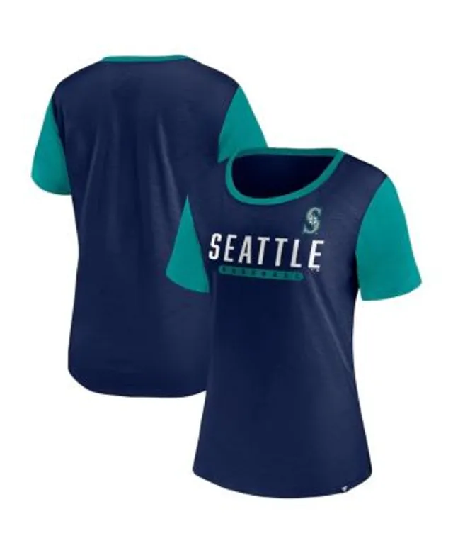 Profile Women's White and Navy Seattle Mariners Plus Colorblock T-shirt