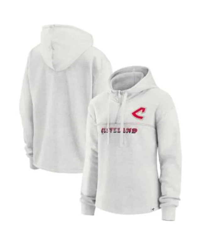 Women's Fanatics Branded Oatmeal St. Louis Cardinals True Classics Legacy  Quarter-Zip Hoodie 