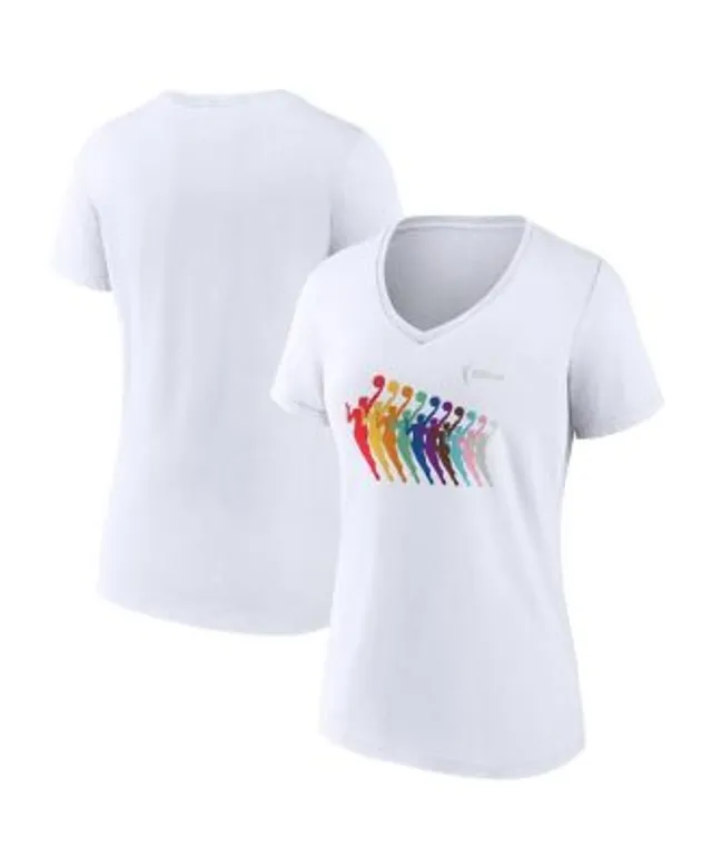Women's Fanatics Branded Navy/White Utah Jazz Showtime Winning With Pride  Notch Neck T-Shirt 