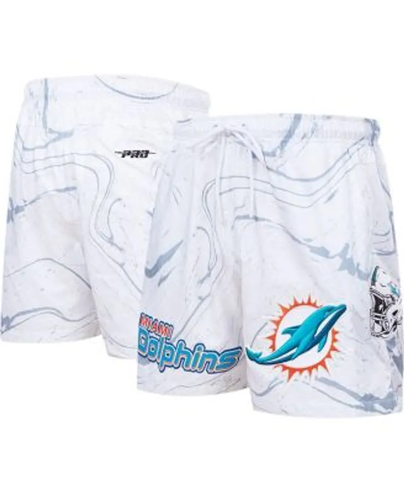 Pro Standard Men's White Miami Dolphins Allover Marble Print Shorts