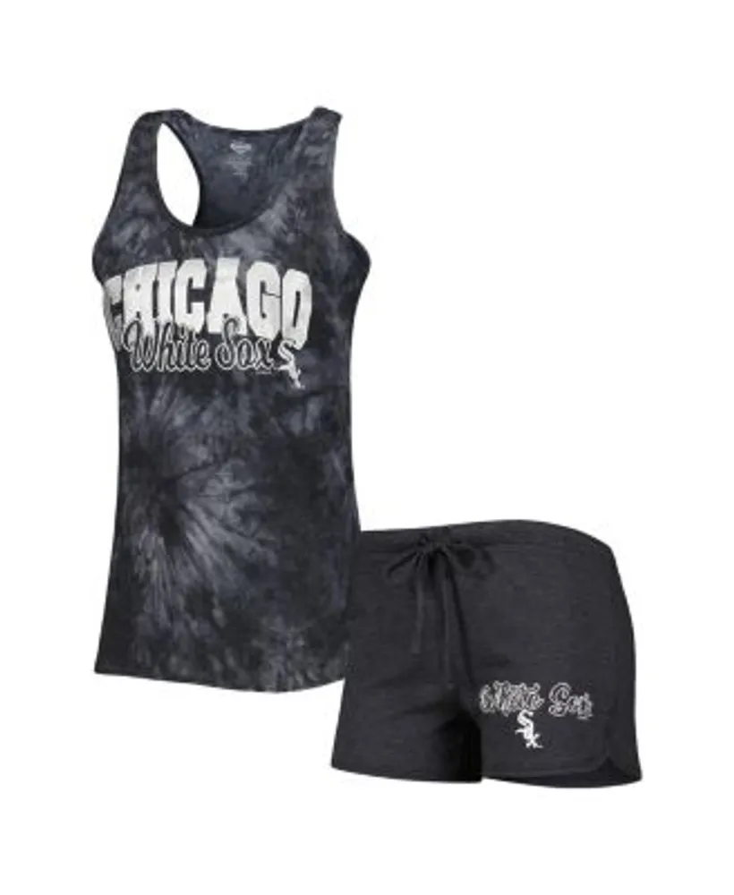 Concepts Sport Women's Charcoal Chicago White Sox Billboard Racerback Tank  Top and Shorts Sleep Set