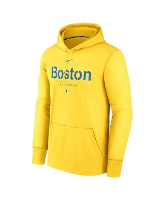 Men's Boston Red Sox Nike Gold City Connect Therma Pullover Hoodie