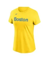 Nike Women's David Ortiz Gold Boston Red Sox City Connect Name and Number T- shirt