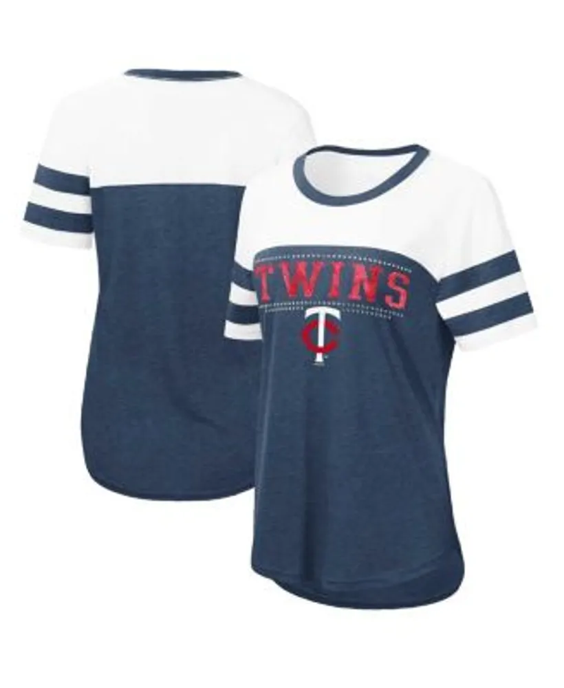 New Era Women's White Minnesota Twins Colorblock T-shirt