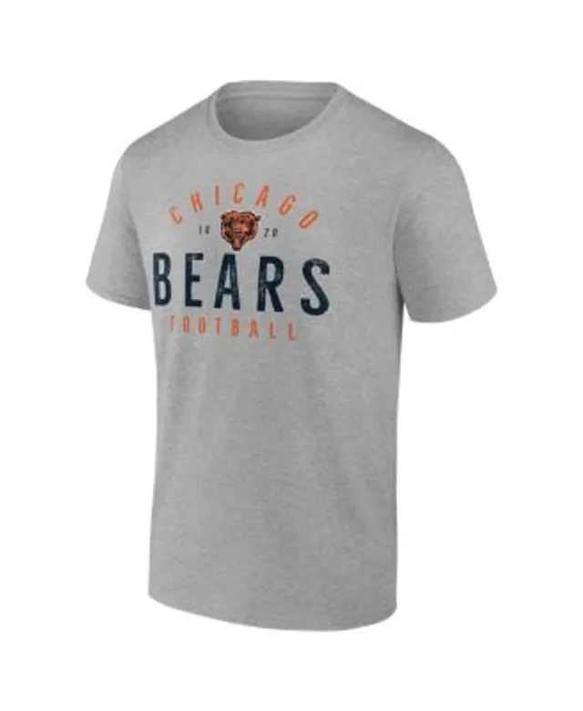 Men's Nike Heathered Gray Chicago Bears Primary Logo T-Shirt