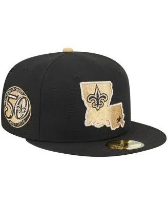 Men's New Era White New Orleans Saints Omaha Alternate Logo 59FIFTY Fitted  Hat 