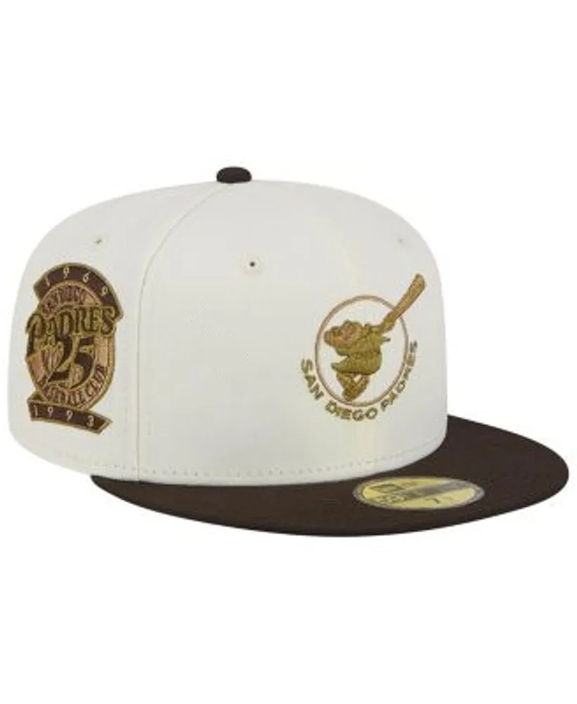 New Era Men's White, Brown San Diego Padres 25th Team Anniversary 59FIFTY Fitted  Hat